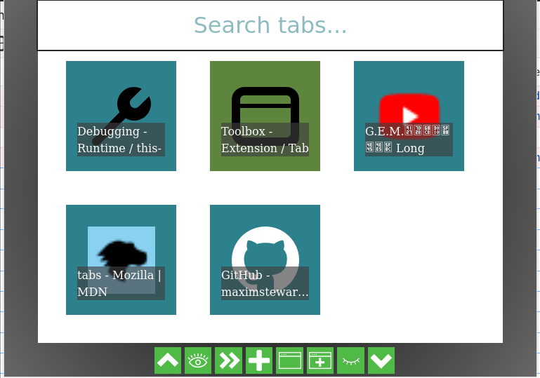 1 Default list style without interacting with tab.