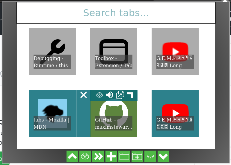 4 3 tabs hidden and three shown.