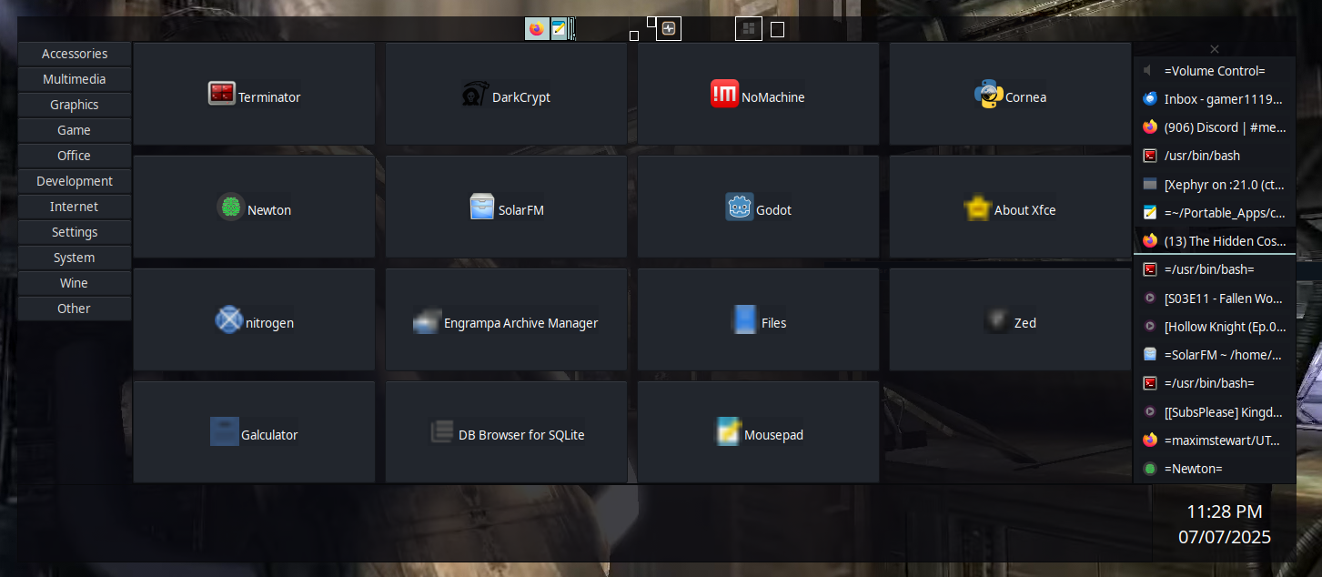 2 UTop pane filled. 